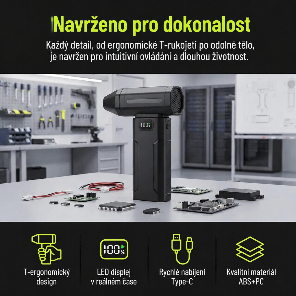 Snapoza™ – Bezdrátový elektrický ofukovač prachu