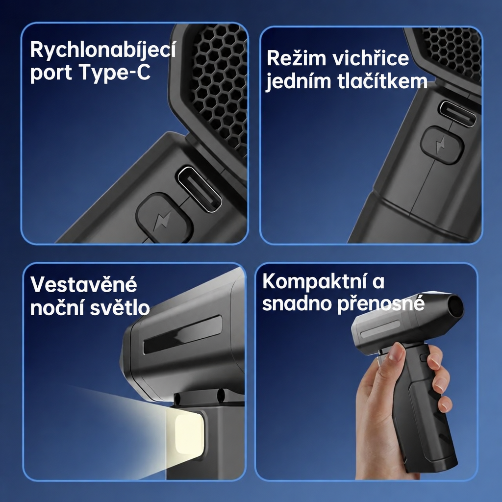 Snapoza™ – Bezdrátový elektrický ofukovač prachu